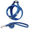 Suredoo Hundegeschirr mit Leine Anti Zug Geschirr Reflektierend Brustgeschirr für Kleine Hunde, Haustiere, Welpen, Katzen (Lapis Blau, L)