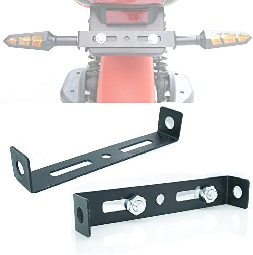 Pthene 10mm Motorrad Blinkerhalterung, Universal Fahrrad Blinker Lampen Klemmleuchte Schwarz Metall Blinker Halterungen Halterungen Halterung Zubehör