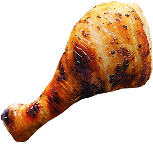 KIMISS 3D Hühnerbein Kissen Plüschtier, 20cm Simulation Lebensmittel Hühnerbein Plüschtier Chicken Wing Drumstick Fried Kissen Kissen Weicher Überwurf Kissen Home Decor (Wie gezeigt)