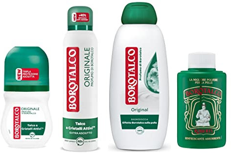 Borotalco Original Testpaket talco deodorant dushgel + Italian Gourmet polpa 400g