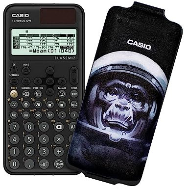 Casio FX-991DE CW ClassWiz technisch wissenschaftlicher Rechner mit Art-case space monkey, deutsche Menüführung (limited edition)