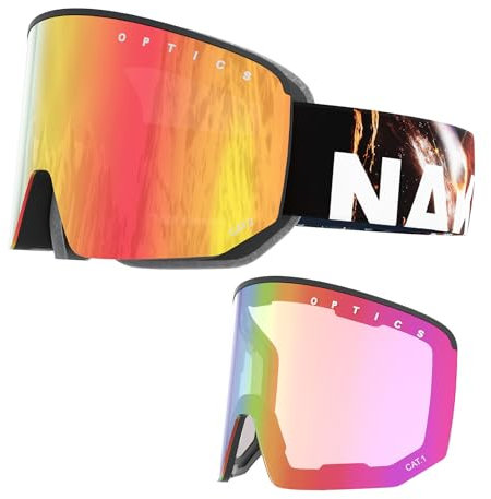 NOVA Skibrille Männer, Ski Brille Frauen, Snowboardbrille, Ski-Brille schlechtes Wetter, Schibrille mit optionalen Wechselgläsern, Skiing Goggles (NOVA SpaceBears, +inkl. Schlechtwetterglas)