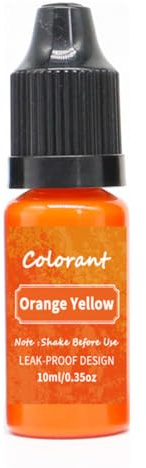 iSpchen Harz Farben Farben Flüssiger EpoxidharzPigment Farbstoff Hochkonzentrierte Duftkerzenfarbenessenz für Schmuck DIY Schmuckherstellung, Epoxy Resin Kunst,Orange