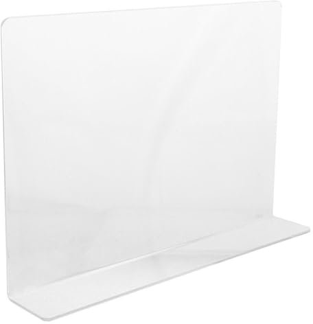 PRETYZOOM Sink Splash Guard Clear Acrylic Water Splatter Screen with Nonslip Adhesive Base for Kitchen Sink Bathroom Bathtub L