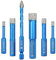BRSCHNITT Diamond Drill Bit Triangle Shank 1/4*2,5/16,3/8,1/2- Head Eccentric Drill Bit 1/4 Masonry Drill Bit for Porcelain Ceramic Tiles Glass Plastic Granite(6pcs)