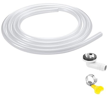 Kalttoy Kit de vidange coudé pour climatiseur de fenêtre en PVC, Longueur 90 cm, 1 pièce, Multicolore