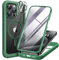 Miracase Magnetic Case for iPhone 15 Pro Max Case 6.7-Inch, Full Body Bumper Case Compatible with Magsafe and Built-in 9H Tempered Glass Screen Protector + Camera Lens Protector (Acacia Green)