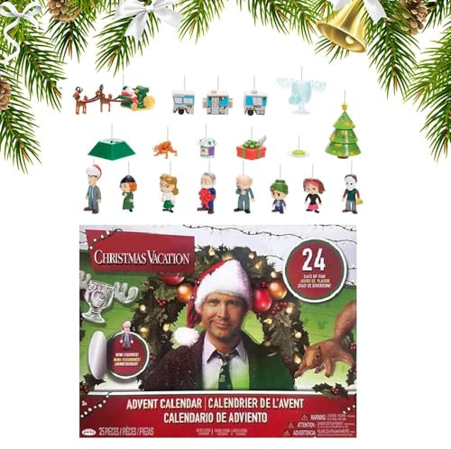 Weihnachts Adventskalender - Adventskalender 2024, 24 Figur Countdown Kalender, 24 Tägiger Weihnachts Adventskalender, National Lampoon's Christmas Vacation Adventskalender 2024, Countdown Kalender