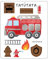Bügelbilder Set für Textilien Kinder Erwachsene Feuerwehr Aufbügelbild zum aufbügeln Deko Stoffreparatur von T-Shirts, Jeans, Hoodies | Patches groß klein für Kinder Babys
