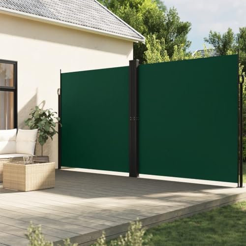 Home Garden Seitenmarkise, einziehbar, Dunkelgrün, 220 x 600 cm