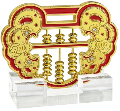 Juanxian Chinese Lock Shaped Wealth Abacus Peace Wealth Porsperity Success Good Luck Amulet Fengshui JW5646