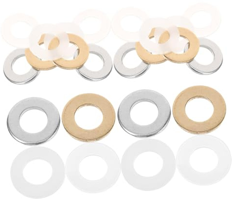 Alipis Assorted Flat Washers Kit O-type Gasket Combination Nylon Brass Zinc Plating Washers for Screws Bolts
