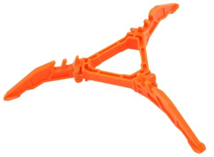 EMTPJAL Foldable Gas Canister Stand, High-Strength ABS Fuel Gas Tank Bracket, Universal Tripod Cartridge Holder Stabiliser for Camping Picnic Bikepacking Hiking (Orange)