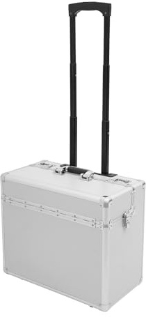 CuCummoo Pilotenkoffer Alukoffer mit Rollen, 48,5 x 39 x 23 cm
