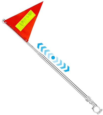 Générique Drapeau pour remorque à vélo - Visibilité élevée, décoration rétractable,Fanions de sécurité pour vélo | pour Moto Scooter Fauteuil Roulant voiturette Golf Adultes extérieur