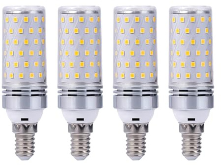 4 Stück LED Maiskolben Lampen,10W 1300LM,Warmweiß 3000K,Stabform Cornlampe | Leuchtmittel E14 LED,Groß Abstrahlwinkel 360°,Nicht Dimmbar, Maiskolben Stablampe