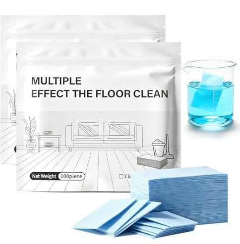 200 Piece Floor Cleaning Tablets Multi-Surface Cleaner,Upgraded Multi-Surface Floor Cleaner Tablets,Dissolvable Floors Cleaning Sheets,For Hardwood Laminate TileWalls Maintenance