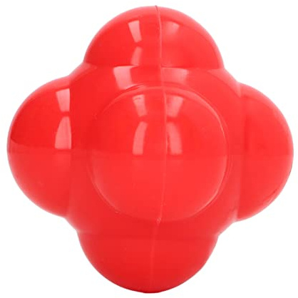 Qqmora Pelota de Reacción de Goma, Pelota de Entrenamiento Hexagonal de Color Brillante para Mejorar la Agilidad y la Coordinación Ojo-Mano para Práctica Deportiva, 68cm