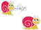 Bungsa Kinder-Ohrstecker Schnecke .925 Silber (Ohrringe Echtschmuck Studs Ohrschmuck Jungs Mädchen)