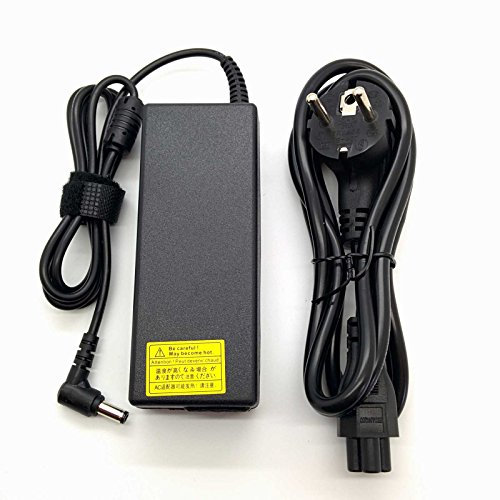 Piezas-portatiles Chargeur avec adaptateur secteur pour ordinateurs portables Toshiba Satellite Séries A, C, L 19 V 4,74 A ou inférieurs avec embout de 5,5 x 2,5 mm