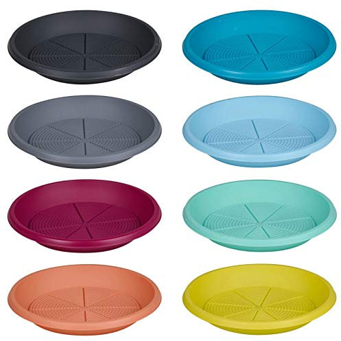 Soucoupe de pot de fleurs en plastique, Noir , 35 cm