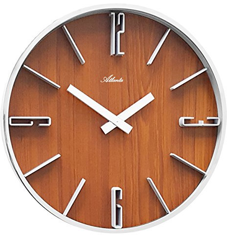 Atlanta 4426/20 Quarz Wanduhr Nussbaum