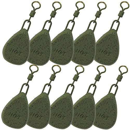 DNA LEISURE 10 x flach Birne Karpfen grobfischen Angeln Gewichte 1.5oz 2oz 2.5oz Unzen 3oz & 3.5oz alle Größen NGT - 3oz