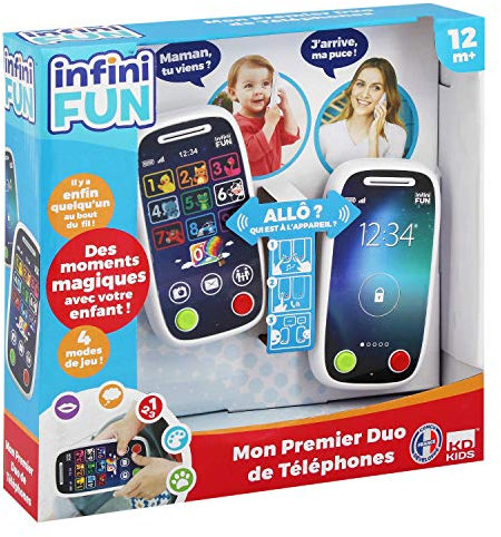 Infini Fun, My First Phone Duo, pädagogisches Spielzeug für frühes Lernen, Babyphone, 12 Monate