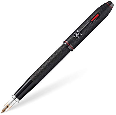 CROSS Ferrari Townsend Medium Nib Fountain Pen - Brushed Black