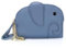 Aileder Leder-Schlüsselanhänger Geldbörse Designer Elefant Münzen Geldbörse Schlüsselkarten-Etui mit Schlüsselring für Frauen Damen Mädchen,Blau