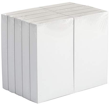 Amazon Basics Blank Index Cards for Studying and Note Taking, White, 3 x 5, 1000 Count (10 Pack of 100), 7.5 pt. Paper Weight
