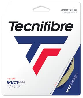 Tecnifibre Unisex – Erwachsene Multifeel 12m Saitenset-Nude Tennissaite, 1.25