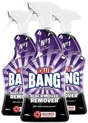 Cillit Bang Black Mould Remover Spray I Removes Mould, Mildew & Dirt I Size: 750ml (Pack of 3)