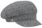 Mayser Coco Tweed Ballonmütze Schirmmütze Baker-Boy-Mütze Newsboy-Mütze Damencap Damen - Made in The EU mit Schirm, Futter, Futter Winter Herbst-Winter - M (57-58 cm) blau