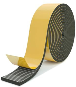 Dichtungsband selbstklebend für Türen und Fenster - Türdichtung selbstklebend perfekt für Altbautüren, die Haustür, Fenster - Dichtband aus Moosgummi EPDM - wasserdicht (25x3mm, 10 Meter)