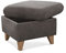 CAVADORE Hocker Lotta / Skandinavischer Stauraumhocker als Beistellhocker oder Fußhocker / 58 x 47 x 58 / Webstoff Paris Dunkelgrau Quadratisch