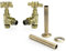 Hot Flow | Bayou Cross-Head Traditional Manual Radiator Valves (Pair) (Antique Brass with Sleeve)