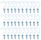Xiaozhenjida 30 Pcs 1 inch White Screw-in Cup Hooks - Vinyl Coated Screw Hooks for Hanging Plants