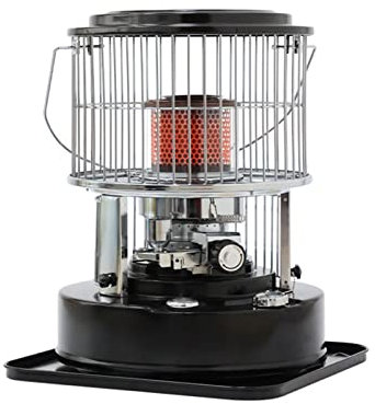 HEATHE Petroleum Heizung,Tragbarer Petroleumofen,Heizstrahler,360° Rundum-Heizung,mit Umfallschutz,auch als Mobile Kochgelegenheit geeignet, Schwarz, 5.3L