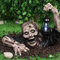 CZSMART Statue de zombie d'Halloween avec lanterne LED, décorations d'extérieur d'Halloween imperméables et respectueuses de l'environnement en résine pour extérieur, pelouse, cour, décoration