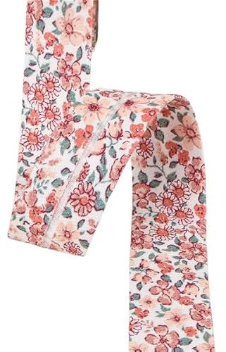 MYMERCERIE Biais Fleurs Tissu gots Vieux Rose 20mm au mètre fabriqué en France