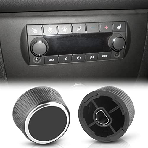 HOTIPS Radio hinten O Lautstärkeregler Drehknopf Tuner kompatibel mit 07–13 Chevy Tahoe Silverado Gmc Acadia Sierra Denali Yukon Gm 2291(2pcs)