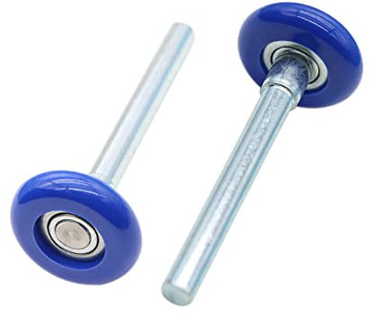 4,6 cm Nylon-Garagentorrolle, 10,2 cm Schaft, leise Garagentorräder für Garagentorschienen-Ersatz, langlebig und hochbelastbar, 11 Kugellager, 2 Packungen blau