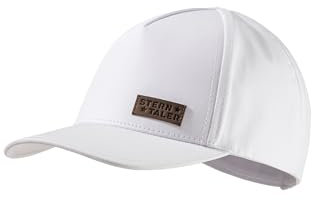 Sterntaler Baseball -Cap Popeline - Basecap Unisex aus Popeline - Schildkappe für Kinder mit Klettverschluss - Basecap für Kinder an heißen Sommertagen - weiß, 53