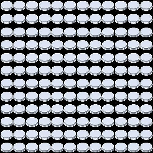 38 mm White Growler Caps Lids, Seal Screw Caps Lid,Tinplate Metal Screw Caps with White Filling Glue Fits for Most 1/2 and 1 Gallon Jugs (144 Pieces)