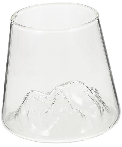 PRETYZOOM Vidrio Copas de Bourbon de Cristal Taza de Agua decoración Taza de café Transparente Vaso de Cerveza Vaso de Whisky Transparente Estilo japones Vaso de Jugo envase