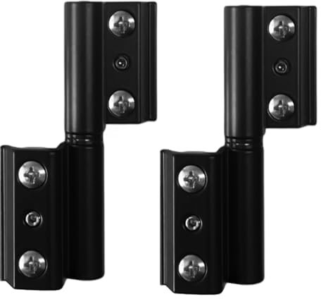 Sivenci - Pack de 2 Bisagras Deslizantes Serie Europea | Bisagra de 2 Cuerpos Perfil Cámara Europea | Bisagra Para Perfil de Aluminio | Apertura Interior Derecha | Color Negro