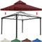 Waterproof Gazebo Canopy Replacement Covers - 3m x 3m Outdoor Pergola Patio Cover - Oxford Cloth with Air Vented Top - Gazebo Cloth Canopy for Patio