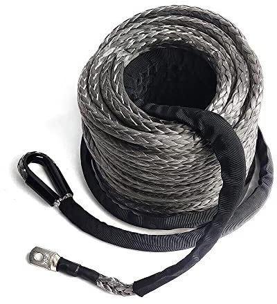 Mudshape Corde de treuil forestier, 10 mm x 30 m, grise, pour véhicule tout-terrain, camion