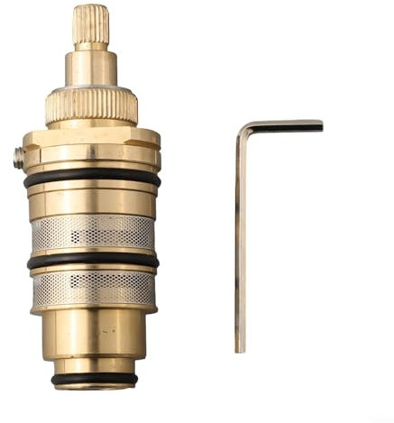 Eawfgtuw Thermostat-Kartuschen, Messing-Thermostat-Kartusche, Temperaturregelventil, Duschstange, Mischbatterie für Duscharmaturventil